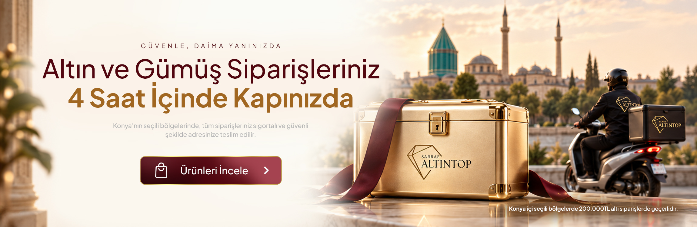 Altın ve Gümüş Siparişleriniz 4 Saat İçinde Kapınızda